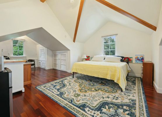 Bedroom, Interior, Wooden Beams, Wood Texture Flooring