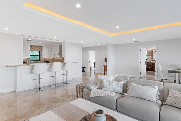 Interior, Kitchen, Living room, Recessed Lighting