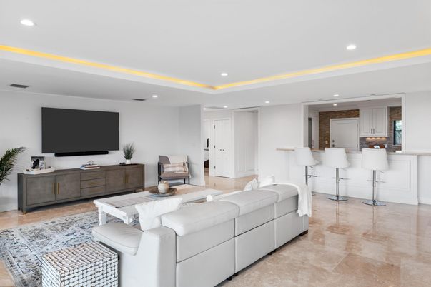 Interior, Kitchen, Living room, Recessed Lighting