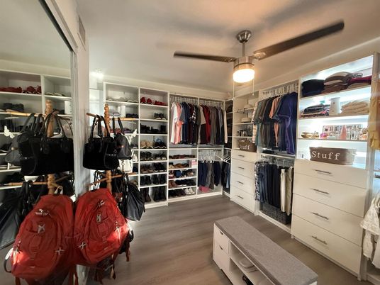 Interior, Walk-in Closets, Wood Texture Flooring