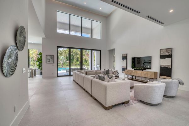 Interior, Living room, Recessed Lighting