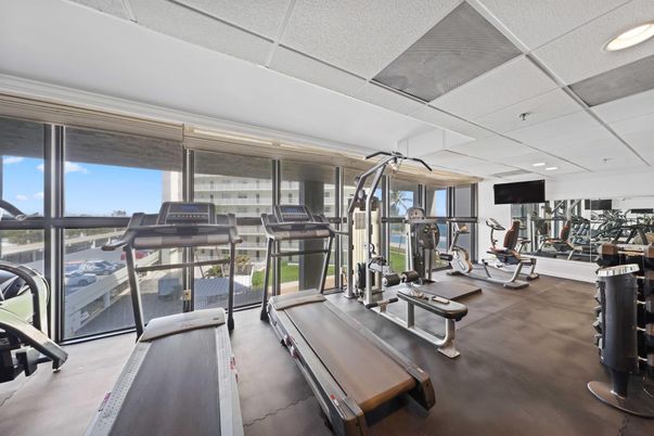 Fitness Equipment, Gym, Interior, Recessed Lighting