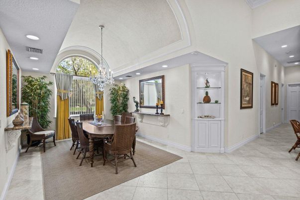Chandelier, Dining room, Interior, Recessed Lighting