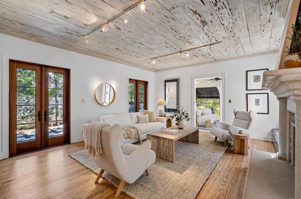 Fireplace, Interior, Living room, Wood Texture Flooring