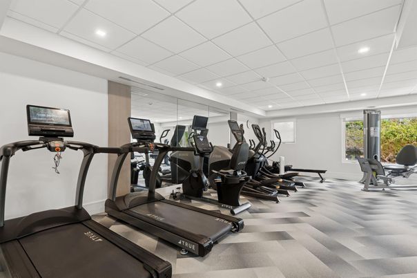 Fitness Equipment, Gym, Interior, Recessed Lighting