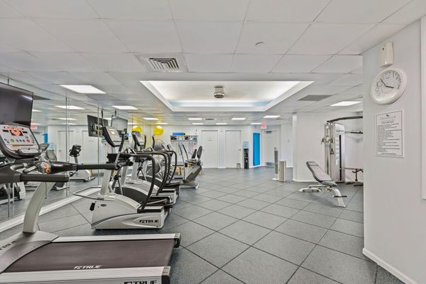 Fitness Equipment, Gym, Interior, Recessed Lighting