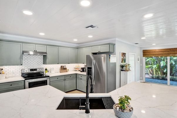 Interior, Kitchen, Recessed Lighting, Stainless Steel Appliances