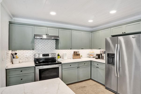 Interior, Kitchen, Recessed Lighting, Stainless Steel Appliances