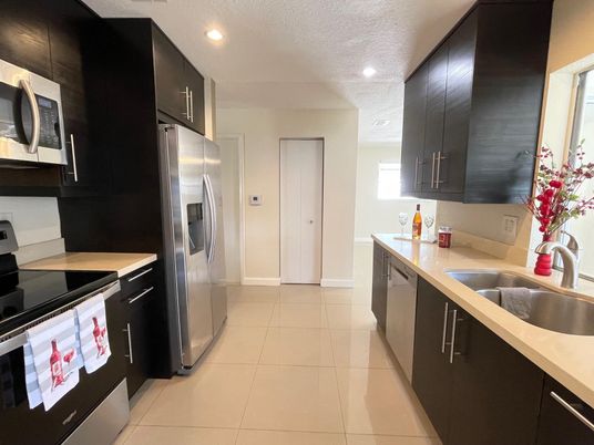 Interior, Kitchen, Recessed Lighting, Stainless Steel Appliances