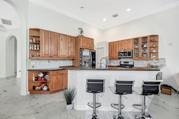 Interior, Kitchen, Marble, Recessed Lighting