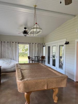 Billiard Table, Game Room, Interior, Pendant Lights