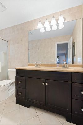 Bathroom, Dual Sink Vanities, Glass Shower, Interior