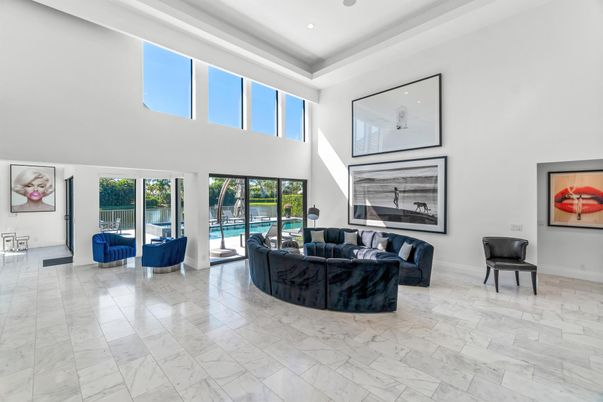 Interior, Living room, Marble, Recessed Lighting