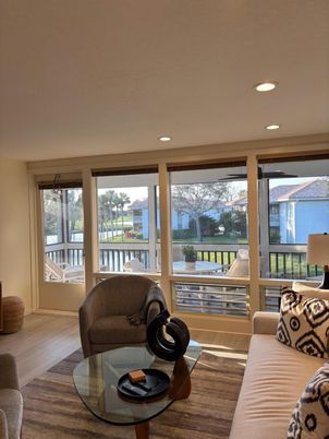 Interior, Living room, Recessed Lighting, Water, Wood Texture Flooring