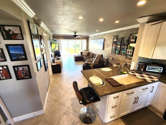 Interior, Kitchen, Living room, Recessed Lighting