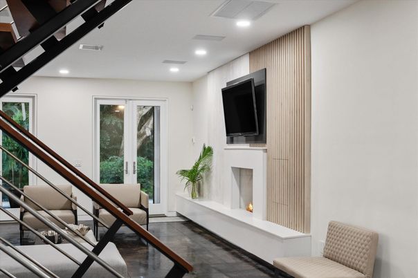 Fireplace, Interior, Recessed Lighting