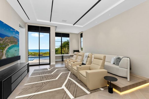 Interior, Living room, Recessed Lighting, Water, Wood Texture Flooring