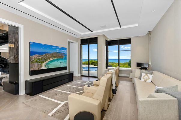 Interior, Living room, Recessed Lighting, Water, Wood Texture Flooring