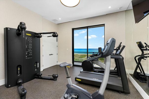 Fitness Equipment, Gym, Interior, Recessed Lighting, Water