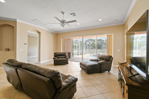 Interior, Living room, Recessed Lighting