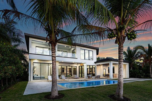 Backyard, Exterior, Facade, Pool, Spanish Mediterranean