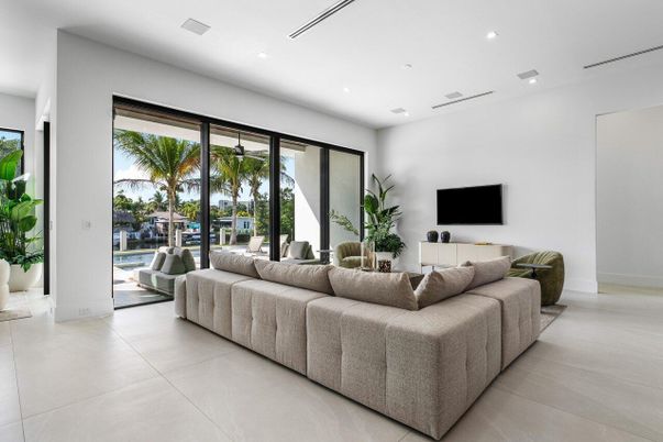Interior, Living room, Recessed Lighting