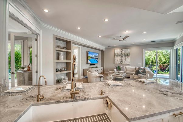 Interior, Kitchen, Living room, Recessed Lighting