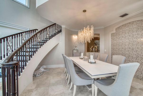 Chandelier, Dining room, Interior