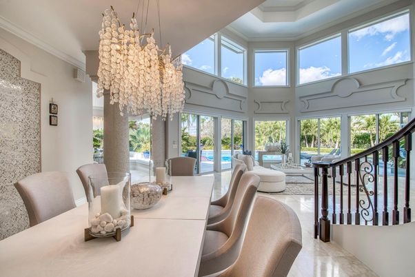 Chandelier, Dining room, Interior, Sun Room