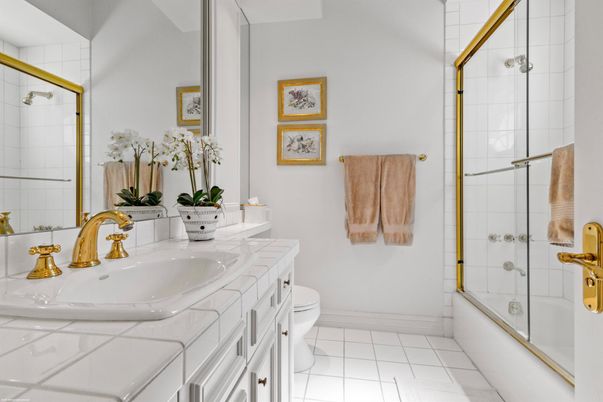 Bathroom, Glass Shower, Interior, Tile Countertops