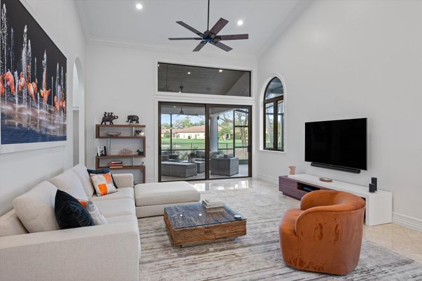 Interior, Living room, Recessed Lighting