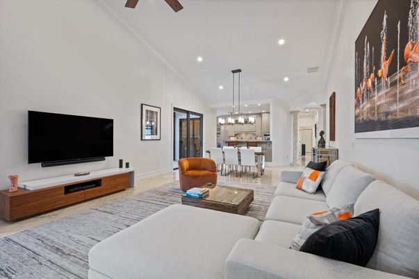 Dining room, Interior, Kitchen, Living room, Pendant Lights, Recessed Lighting