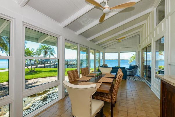 Dining room, Interior, Sun Room, Water