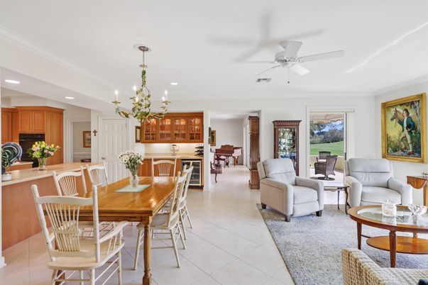 Chandelier, Dining room, Interior, Kitchen, Living room, Recessed Lighting