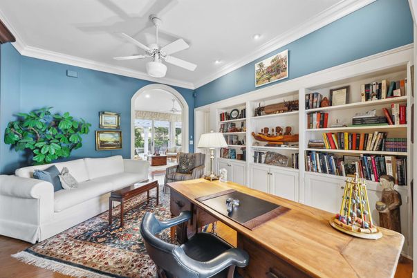 Home Office, Interior, Living room, Recessed Lighting, Wood Texture Flooring