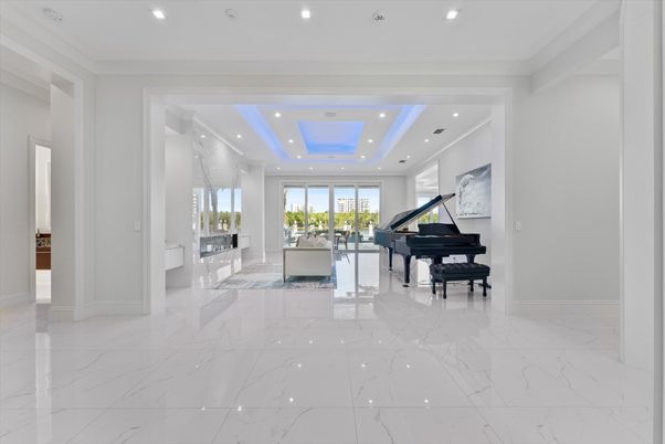 Interior, Marble, Piano, Recessed Lighting