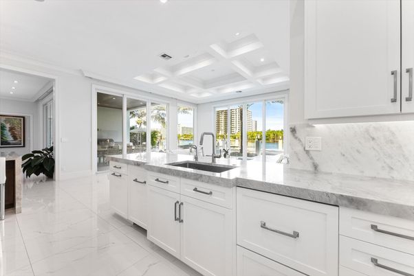Interior, Kitchen, Marble, Recessed Lighting