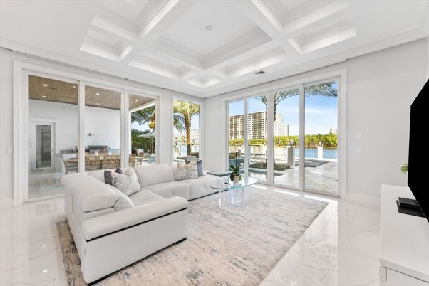 Interior, Living room, Marble, Recessed Lighting, Water