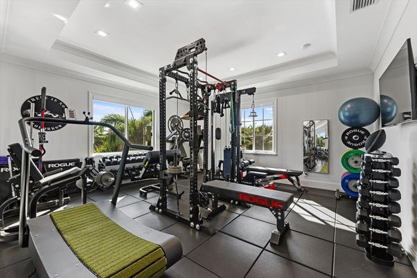 Fitness Equipment, Gym, Interior, Recessed Lighting