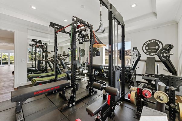 Fitness Equipment, Gym, Interior, Recessed Lighting