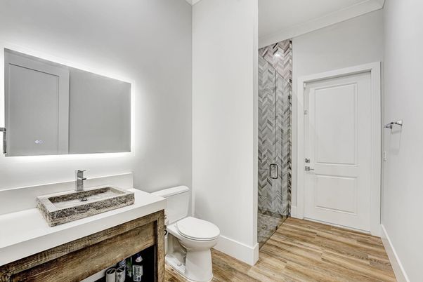 Bathroom, Interior, Wood Texture Flooring