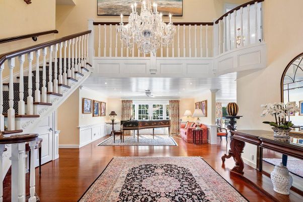Chandelier, Interior, Wood Texture Flooring