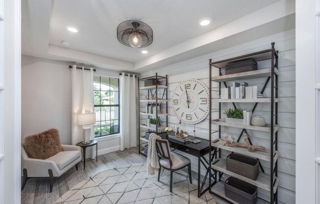 Home Office, Interior, Recessed Lighting