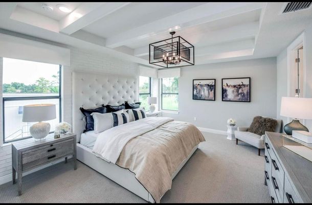Bedroom, Chandelier, Interior, Pendant Lights