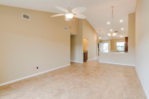 Chandelier, Empty room, Interior, Recessed Lighting