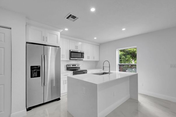 Interior, Kitchen, Recessed Lighting, Stainless Steel Appliances