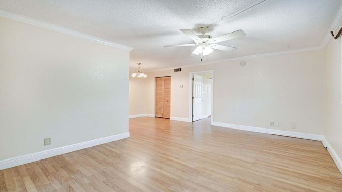 Chandelier, Empty room, Interior, Wood Texture Flooring