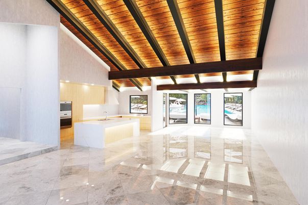 Interior, Kitchen, Wooden Beams, Wooden Ceilings