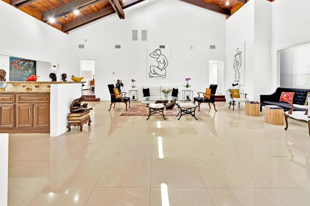 Interior, Living room, Recessed Lighting, Wooden Beams, Wooden Ceilings
