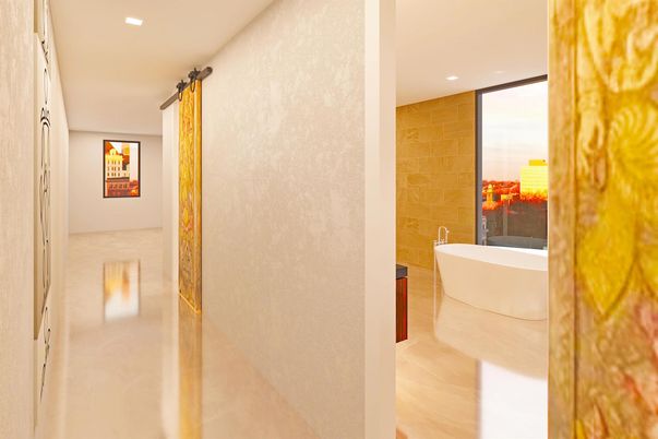 Bathroom, Free Standing Baths, Interior, Recessed Lighting